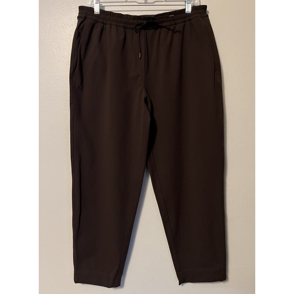 Lululemon Tapered Leg Mid Rise Pants 7/8 Luxtreme Espresso Brown Size Large